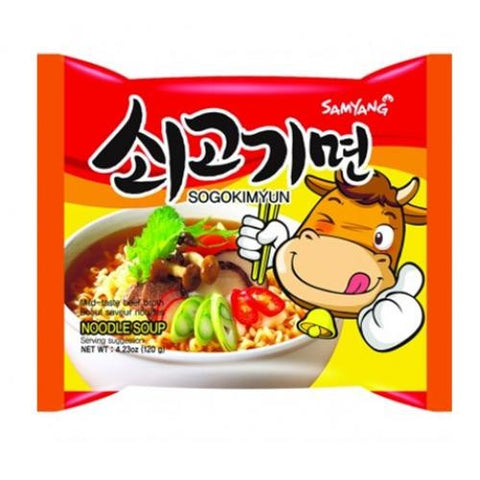 三养辣牛肉汤拉面 120g Instant Noodles Sogogi myun beef BBD:15.05.2024