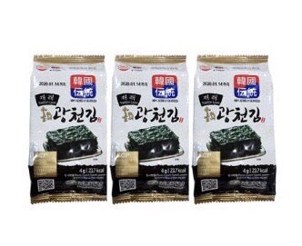 韩国传统紫菜零食 3*4g Traditional Korean seaweed laver