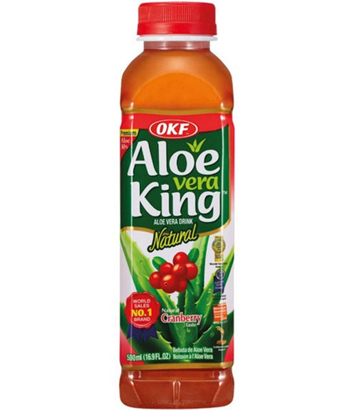 OKF 芦荟果汁含果粒 蔓越莓味 500ml Aloe Vera Drink Cranberry