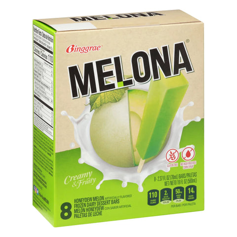 BINGGRAE Melon Melone Ice Cream 8*70ml Melon Melone Ice Cream