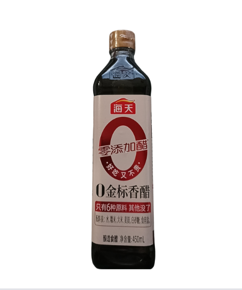 海天 0添加金标香醋 450ml Golden Label Superior Vinegar