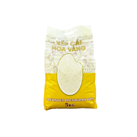 Vietnamilainen pyöreäjyväinen valkoinen tahmea riisi 5kg Tahmea pyöreäjyväinen riisi ei toimiteta