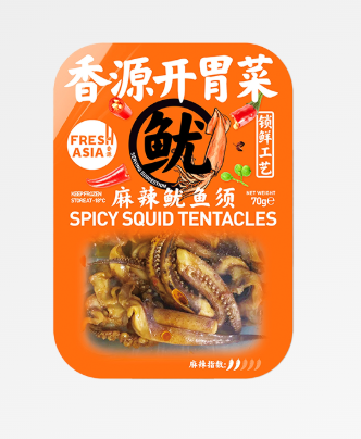 香源 开味菜 麻辣鱿鱼须 70g Spicy Squid Tentacles