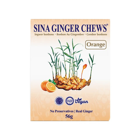 SINA Ginger Candy appelsiini 56g
