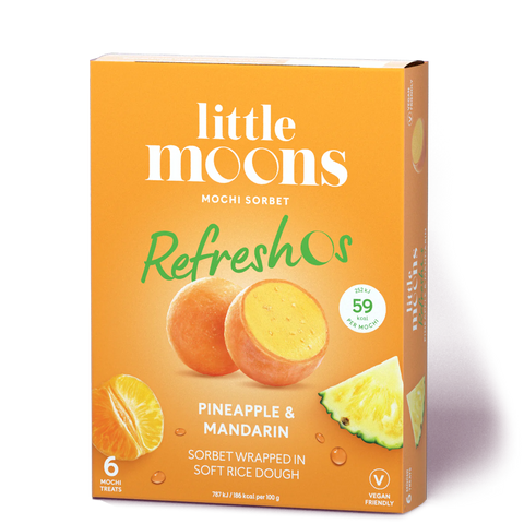 LITTLE MOONS pineapple &amp; mandarin sorbet mochi 192g