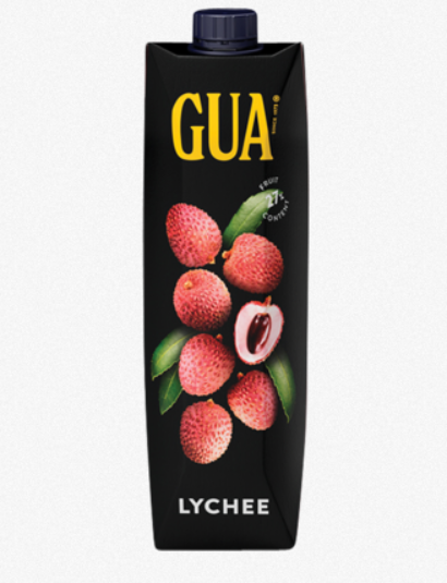 GUA 荔枝蜜果汁 果肉含量25%  1L  Lychee nectat fruit juice content 25%