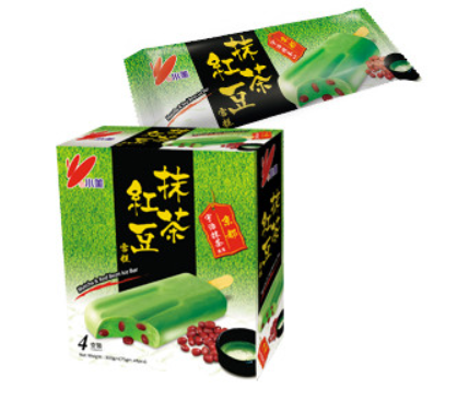 Ice Bar Matcha Red Bean 300g 4pcs Ice Bar Matcha Red Bean