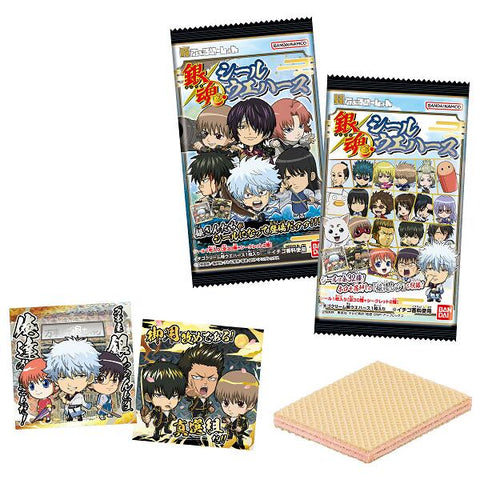 万代威化饼食玩 银魂收藏卡 14g Bandai Niforumetion Gintama Sticker Wafer