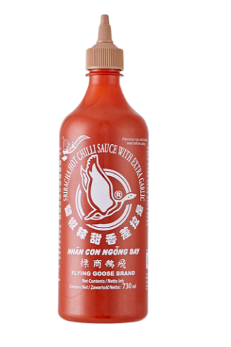 Lentävä hanhi Sriracha chilikastike valkosipulilla 730 ml Sriracha chilikastike valkosipulilla