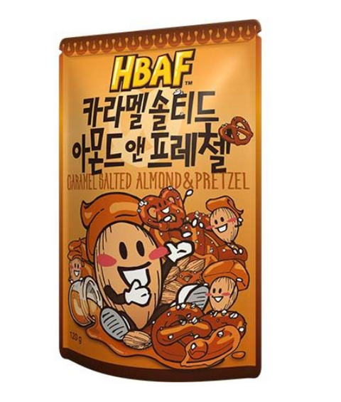 HBAF Caramel Salted Almond Pretzel Snack 120g Karamel Gezouten Amandel &amp; Krakeling