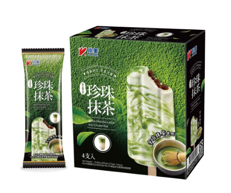 Xiaomei Pearl Matcha Popsicle 300g 4kpl Ice Bar Boba Matcha Latte