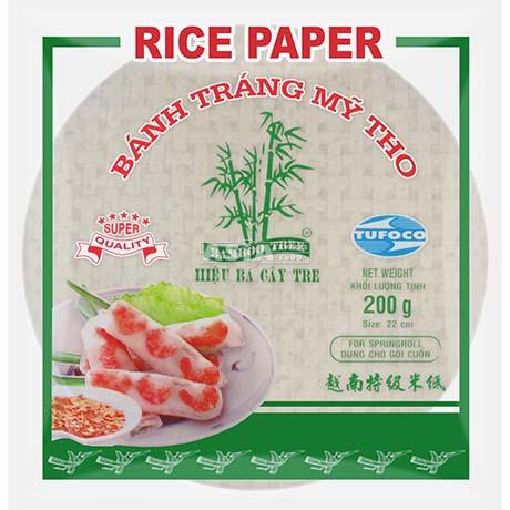 竹树牌 越南圆米纸 22cm 200g Rice Paper Summer Roll Round 22 cm