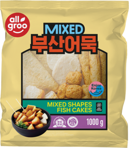 Allgroo 韩式炸鱼饼混合形状 1kg pre-fried fish cake mixed shapes