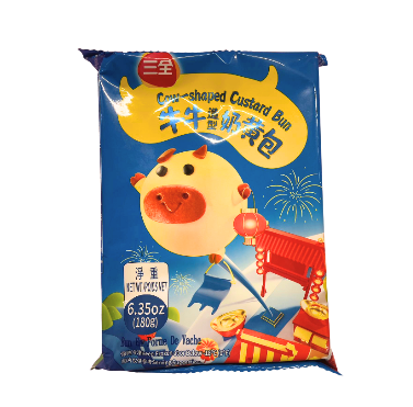 三全 牛牛奶黄包 180g