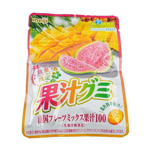 明治果汁QQ软糖 热带水果味 54g Meiji Fruit Gummy Tropical Fruit Mix