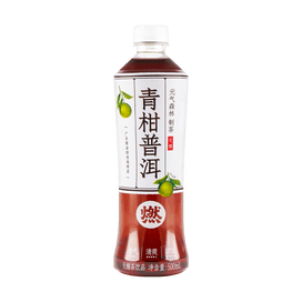 Yuanqi Forest Burning Tea Green Mandarin Pu'er Sugar-free Tea Drink 500ml