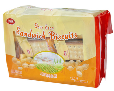 四洲趣宝 夹心饼干 花生味 336g Four Seas Sandwich Biscuits – Peanut Flavour