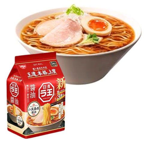 日清非油炸酱油拉面三连包 303g Nissin Raoh soy sauce noodle