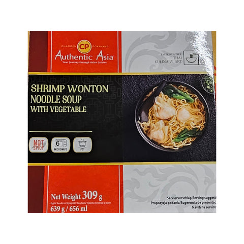 冷冻速食鲜虾云吞蔬菜汤面 309g shrimp wonton noodle soup with vegetables