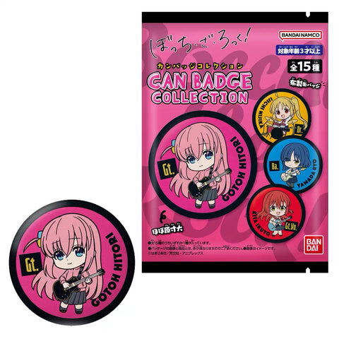 日本万代食玩口香糖 孤独摇滚刺绣徽章 1.5g Bandai Can Badge Collection Bocchi The  Rock Gum