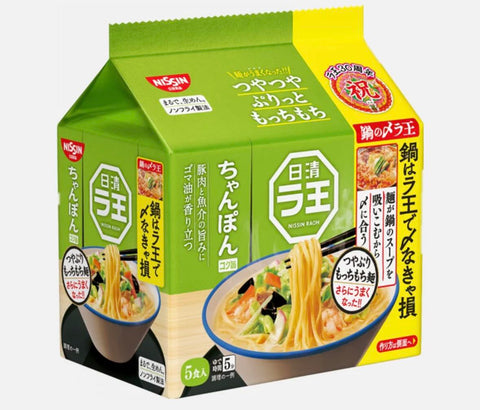 Nissin Non-fried Vegetable Tonkotsu Ramen 5 Packs 455g Nissin Raoh Chanpon