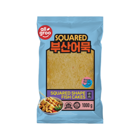 ALLGROO Korean fried fish cakes 1kg squared shape fish cakes