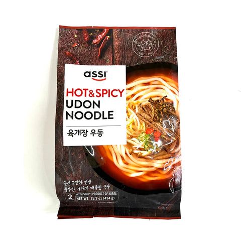 Assi Hot &amp; Spicy Udon Noodle with Soup 434g