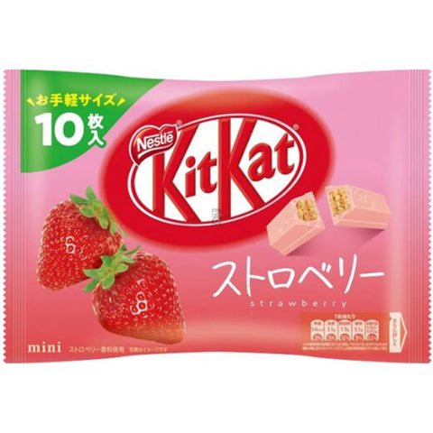 Japanin Nestle Kitkat mansikkamakuiset vohvelit 113g Nestle Kitkat mini mansikka 10p