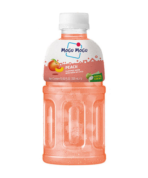 Mogu Mogu 桃子味椰果饮料 320ml peach drink with Nata De Coco