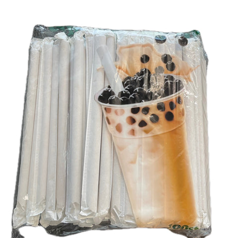 Paper straws (for pearl milk tea) 100 pieces