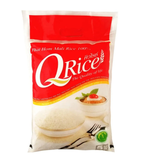 Q RICE Thai Hom mali -riisiä ei lähetetä 5 kg Thai Hom mali -riisiä