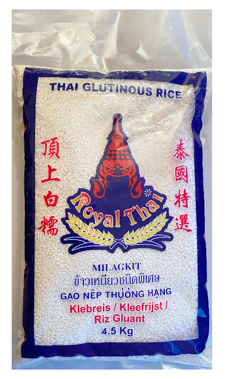 Royal Thaimaan valkoinen glutinous riisi 4,5 kg, ei tue postia!