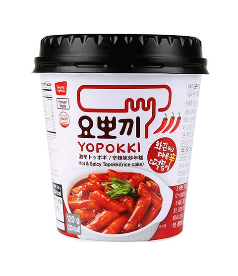 Yopokki 韩式杯装年糕辣味 120g Spicy cup rice cake
