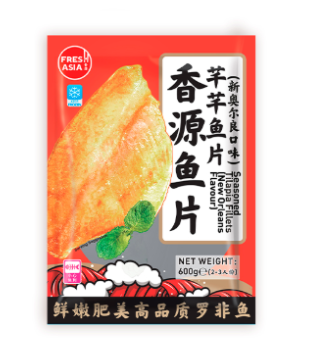 香源 芊芊鱼片 600g Seasoned Tilapia Fillets (New Orleans Flavour)