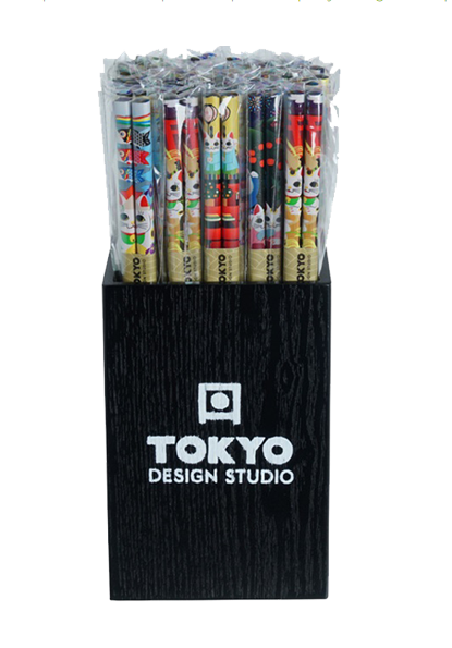 日本东京设计风格筷子 卡通猫咪 1双 随机颜色 Tokyo Design Studio | Chopsticks Box Assorted Design