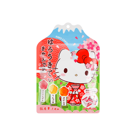 Japan SENJAKU fan bird candy × Hello Kitty Hello Kitty juice sandwich candy mixed fruit flavor 65g