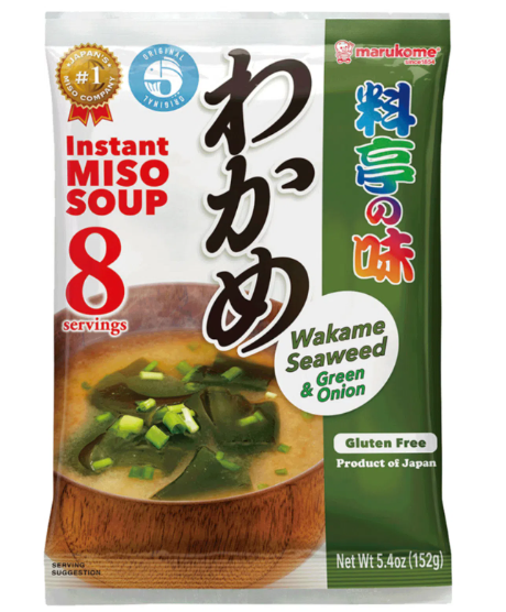 Instant Miso Soup gluteeniton (Wakame merilevä ja vihreä sipuli)