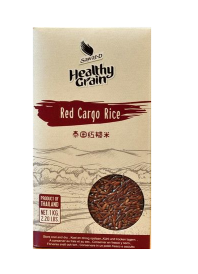 SAWAT-D Thai punainen ruskea riisi 1kg Cargo Rice Red