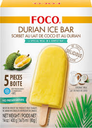 FOCO 榴莲味冰棒 400g durian ice bar 5pcs