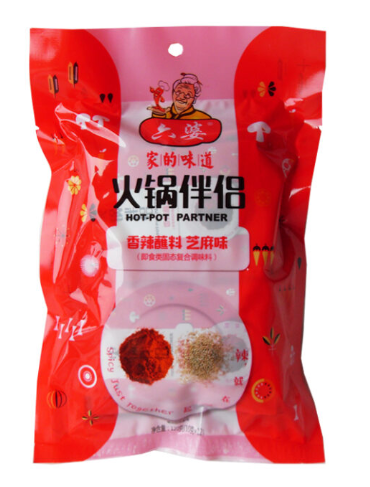 Liupo hot pot companion spicy dipping sauce sesame flavor 120g