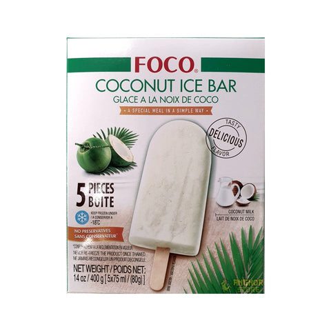 FOCO coconut ice bar 400g coconut ice bar 5pcs