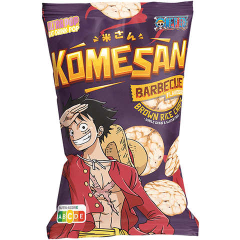 Onepiece Komesan 海贼王路飞 烧烤味糙米饼 60g bbq flavor brown rice chips