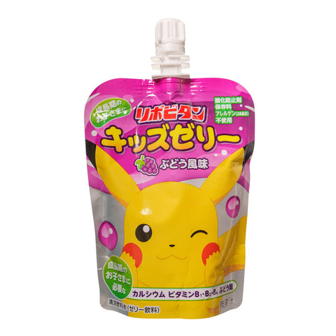 Taisho kids jelly grape flavor sucking jelly cute Pikachu version 125g lipovitan kids jelly grape flavor