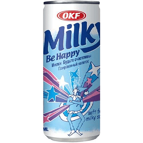 OKF 牛奶碳酸饮料原味 250ml milky be happy original