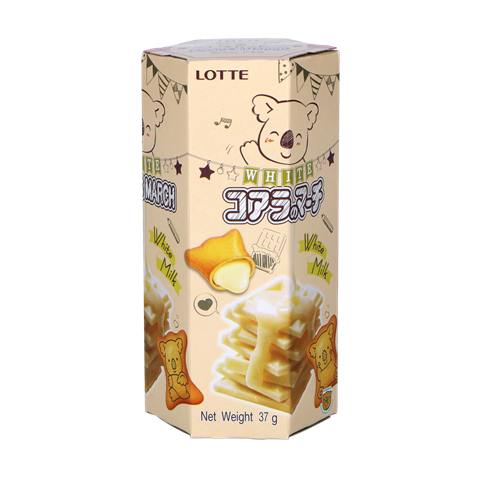 Lotte Bear Note Biscuit White Chocolate 37G