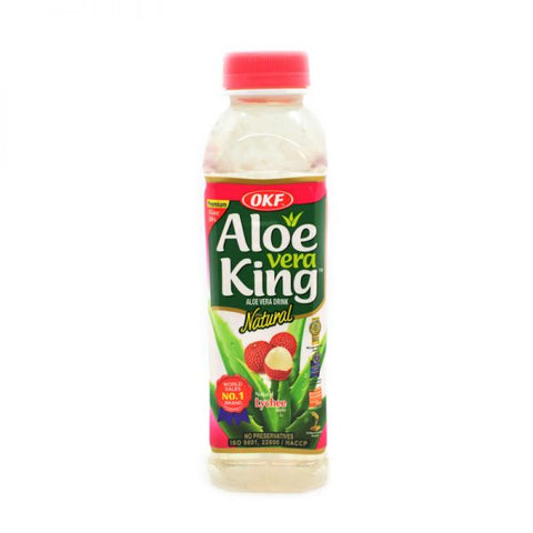 OKF 芦荟汁含果粒 荔枝味 500ml Aloe Vera Drink Lychee
