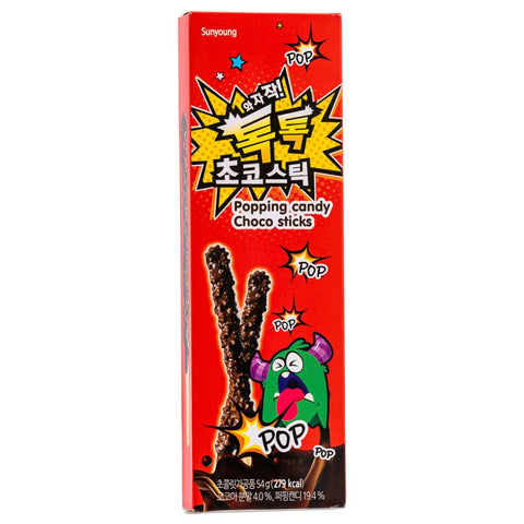 跳跳糖巧克力饼干棒 54g Popping candy choco sticks