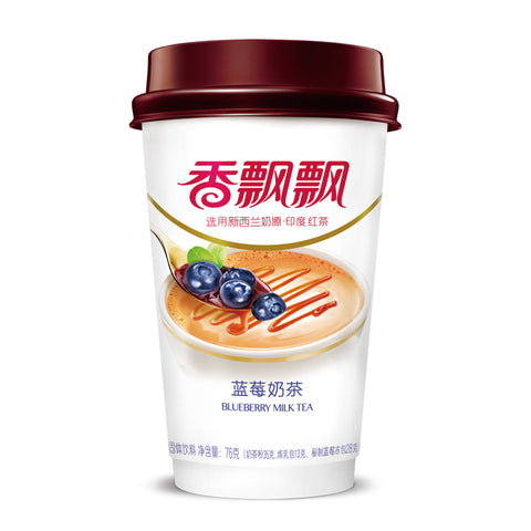 香飘飘好料系蓝莓奶茶 76g Premium Milk Tea – Blueberry Flavour