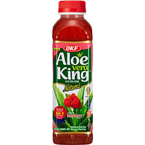OKF 芦荟果汁含果粒 覆盆子味 500ml Aloe Vera Drink Raspberry