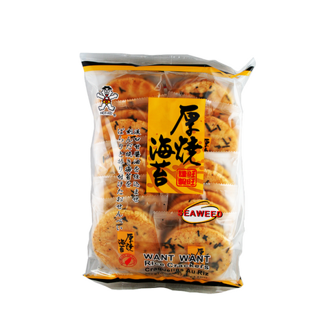 旺旺海苔厚烧米饼 160g Seaweed Rice Cracker